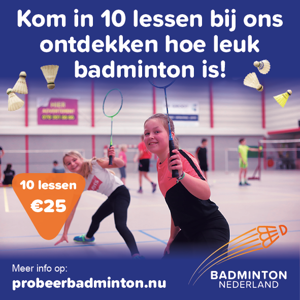 Probeer badminton!