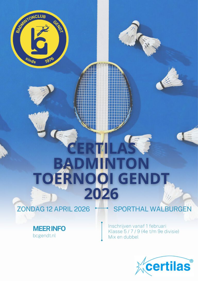 Certilas Badminton Toernooi Gendt 2026
